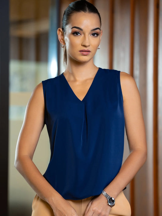 SOLID FRONT PLEAT TUNIC - 1636