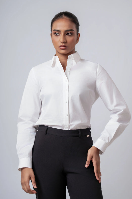 COTTON BLEND CLASSIC FIT SHIRT - 1708