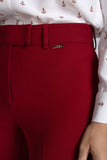 TAILORED WIDE-LEG WORK PANTS - 1675 - RED