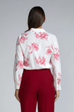 PRINTED LONG SLEEVE COLLAR SHIRT - 1656 PINK