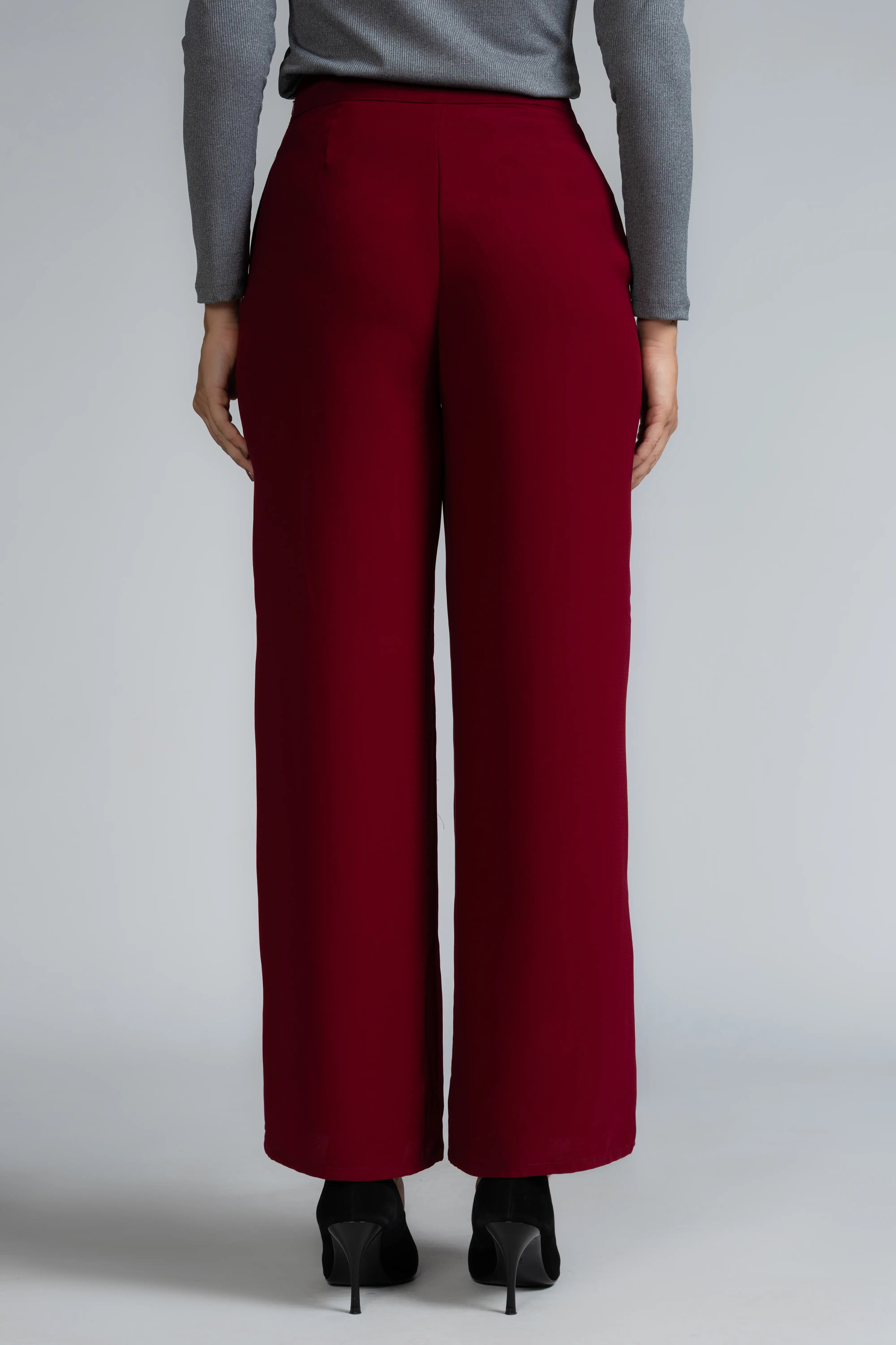 WIDE LEG SIDE ZIPPER PANT - 1723