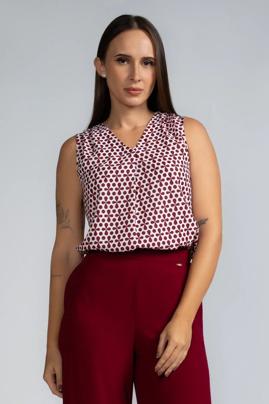 SOLID FRONT PLEAT TUNIC - 1657