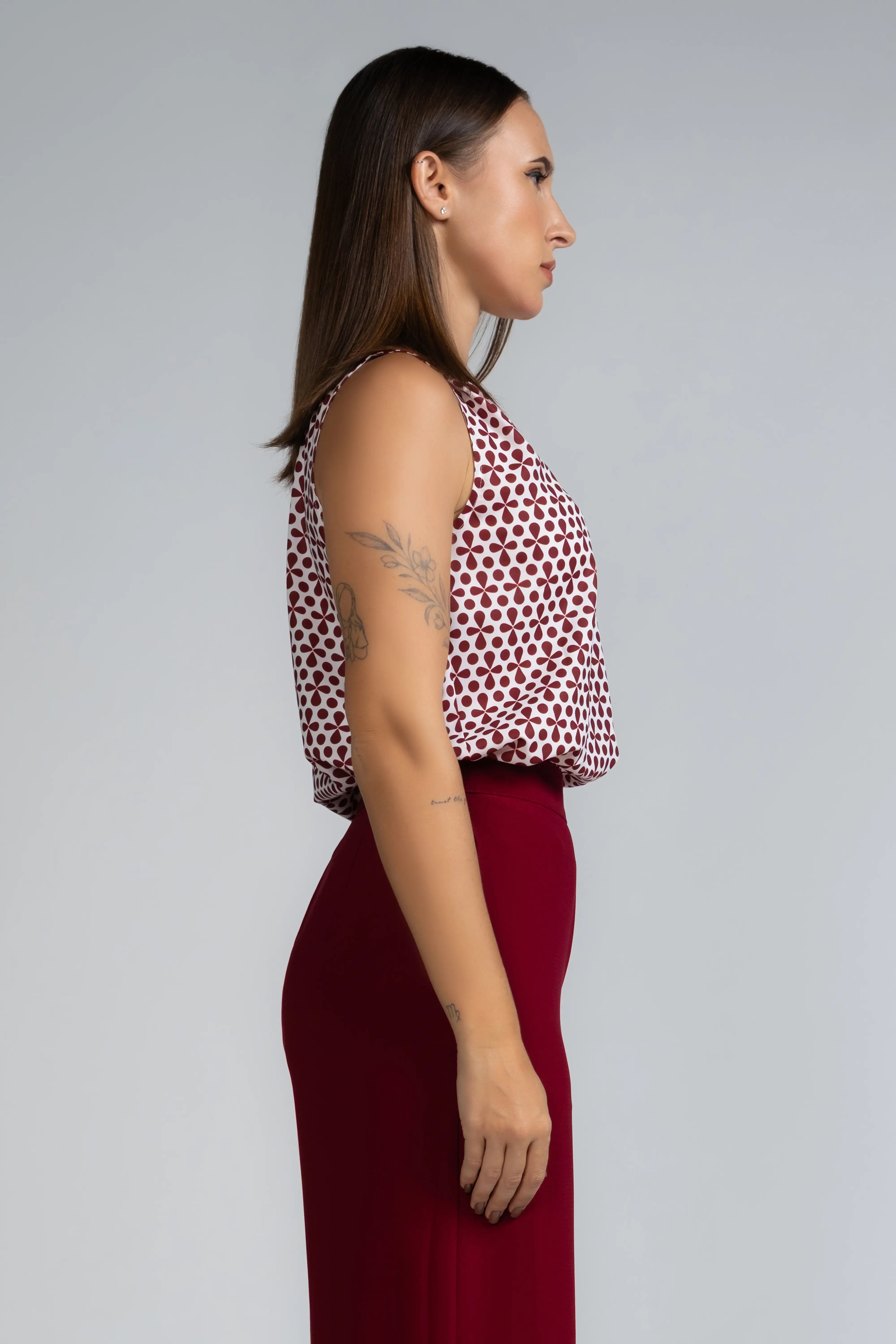 SOLID FRONT PLEAT TUNIC - 1657