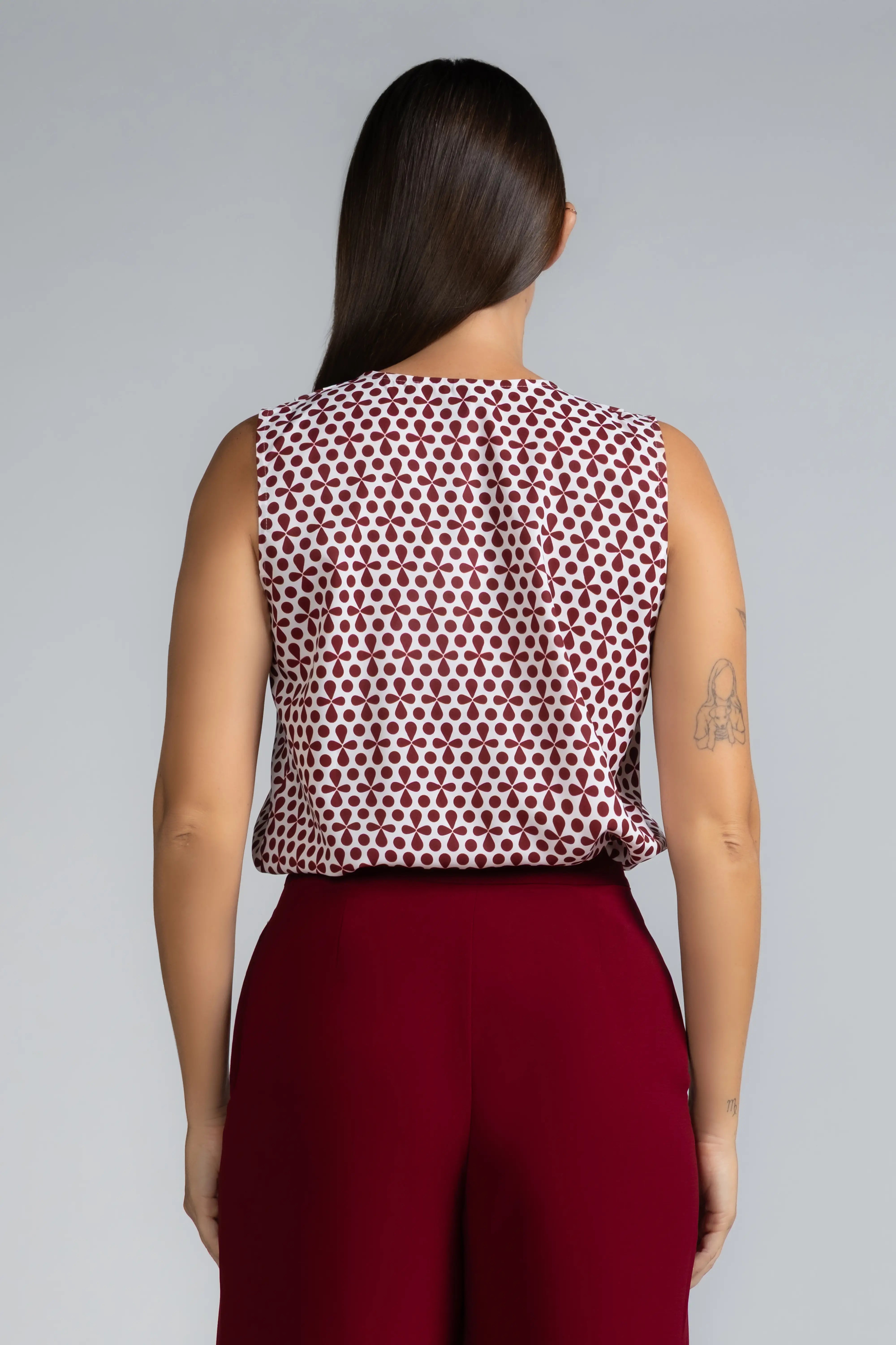 SOLID FRONT PLEAT TUNIC - 1657