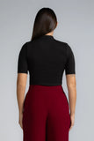 RIBBED HIGH NECK KNIT TOP- 1739