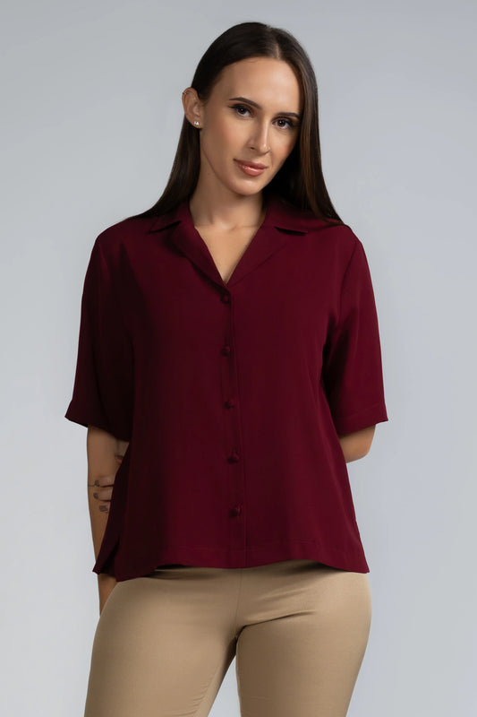 CAMP COLLAR WORKWEAR BLOUSE - 1735