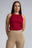 RIBBED SLEEVELESS TOP - 1738