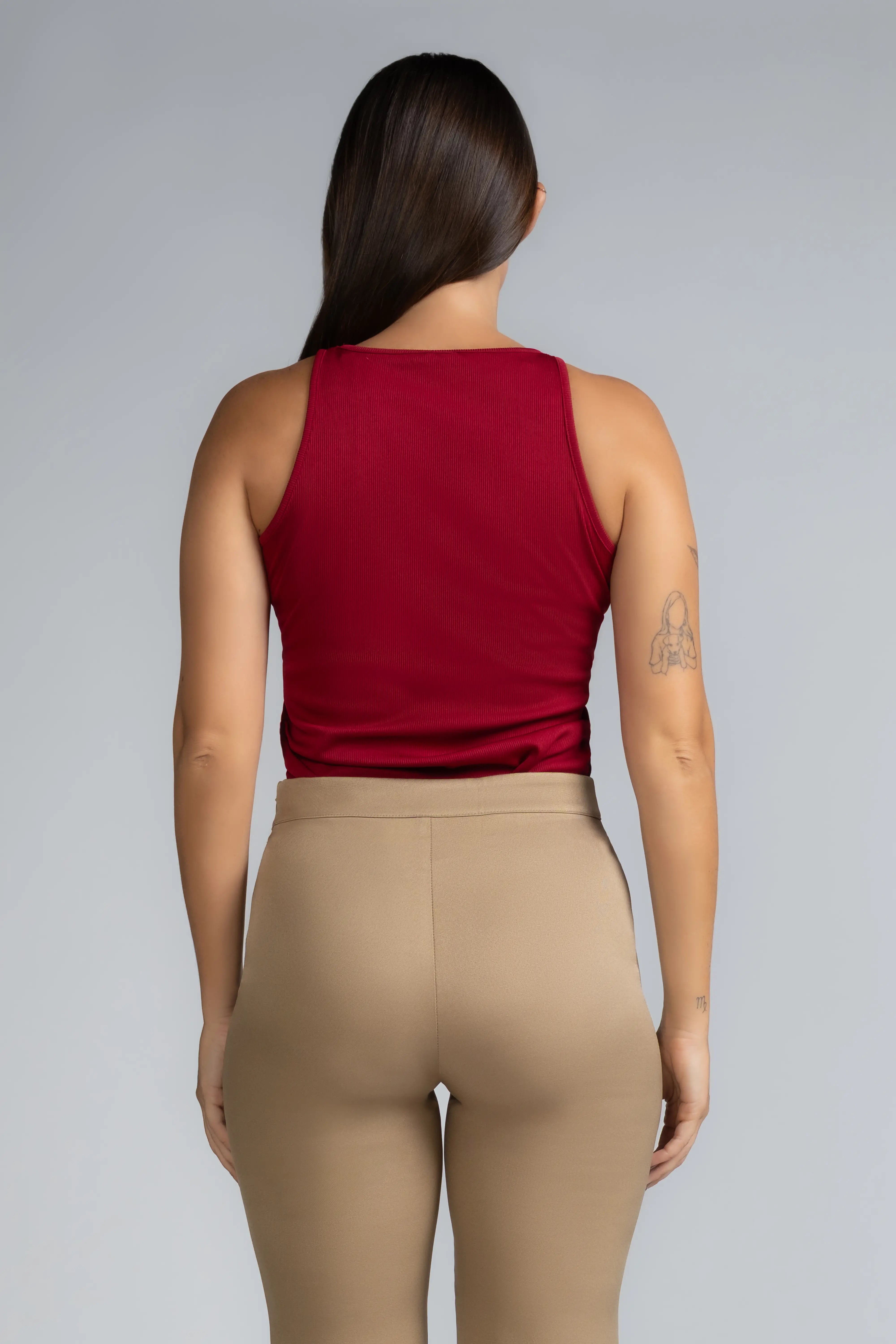 RIBBED SLEEVELESS TOP - 1738
