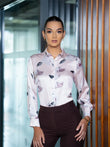 PRINTED SATIN LONG SLEEVE SHIRT - 1646 - 2
