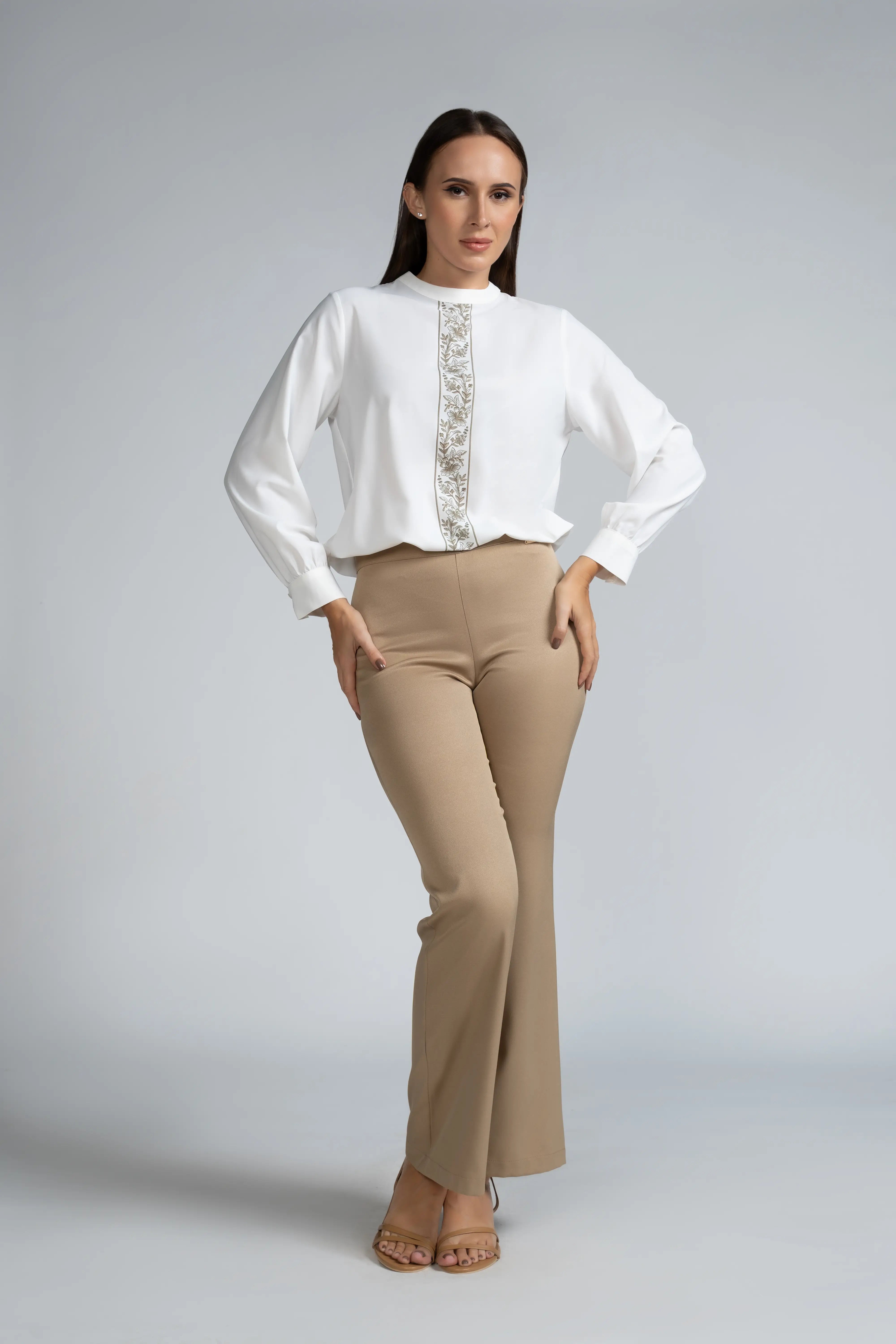 CENTER PLACEMENT PRINT L/S TOP - 1704