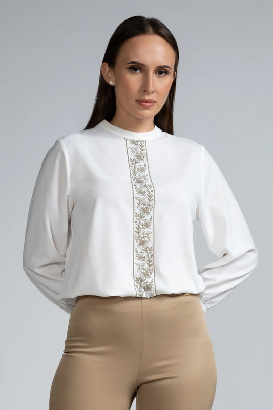 CENTER PLACEMENT PRINT L/S TOP - 1704