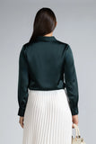 SATIN COLLAR LONG SLEEVE SHIRT- 1744