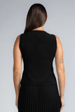 SLEEVELESS BUTTON FRONT WORKWEAR TOP - 1715