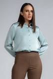 SATIN COLLAR LONG SLEEVE SHIRT- 1744