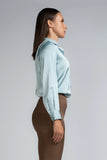 SATIN COLLAR LONG SLEEVE SHIRT- 1744