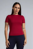 RIBBED FITTED TEE - 1741
