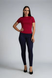 RIBBED FITTED TEE - 1741