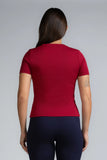 RIBBED FITTED TEE - 1741