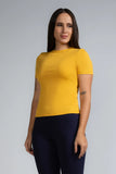 RIBBED FITTED TEE - 1741