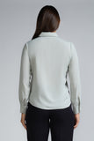 SOLID LONG SLEEVE COLLAR SHIRT - 1745
