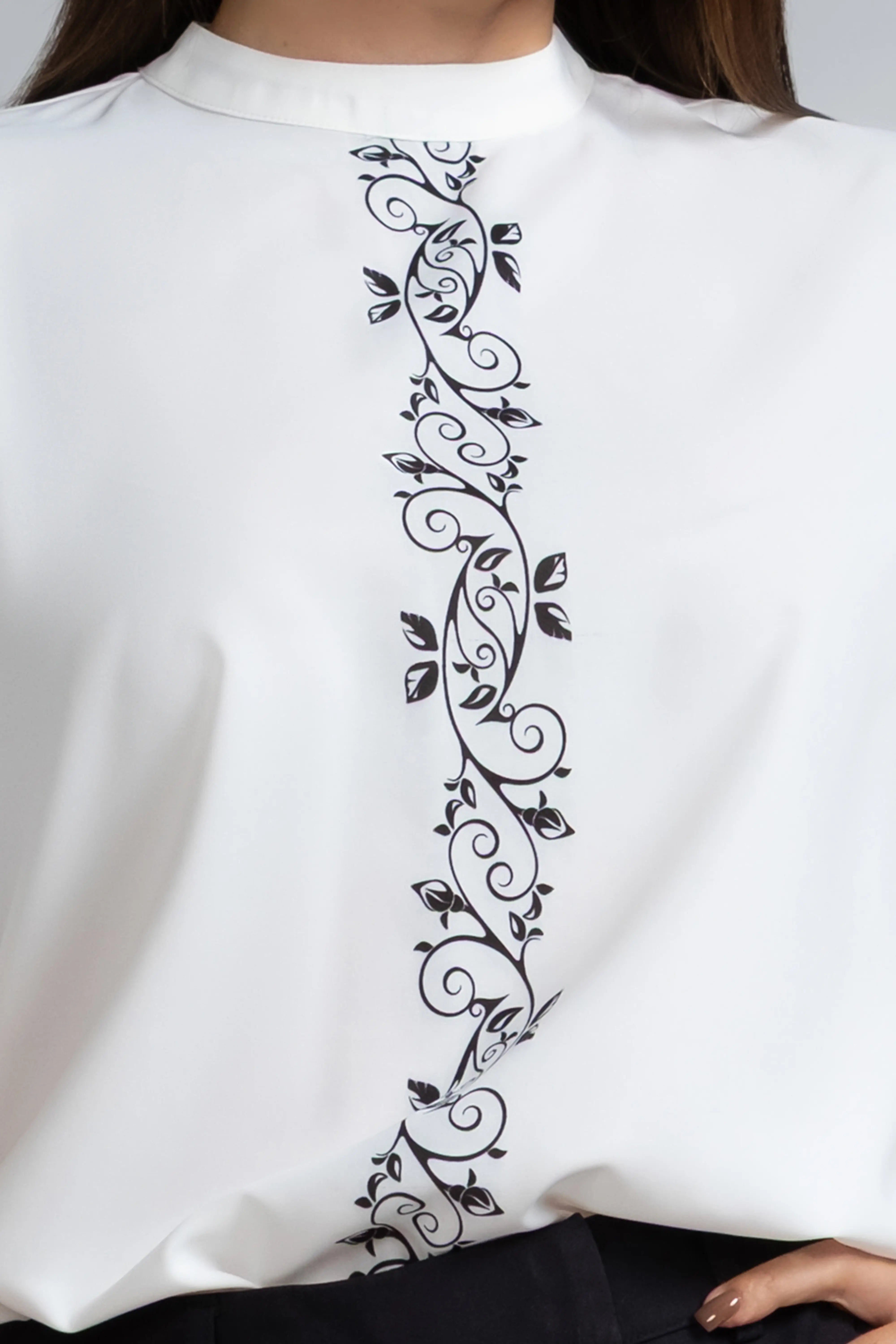 PLACEMENT PRINT SMOCKED SLEEVE TOP- 1705