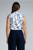 SLEEVELESS FRONT PLEAT TOP - 1661