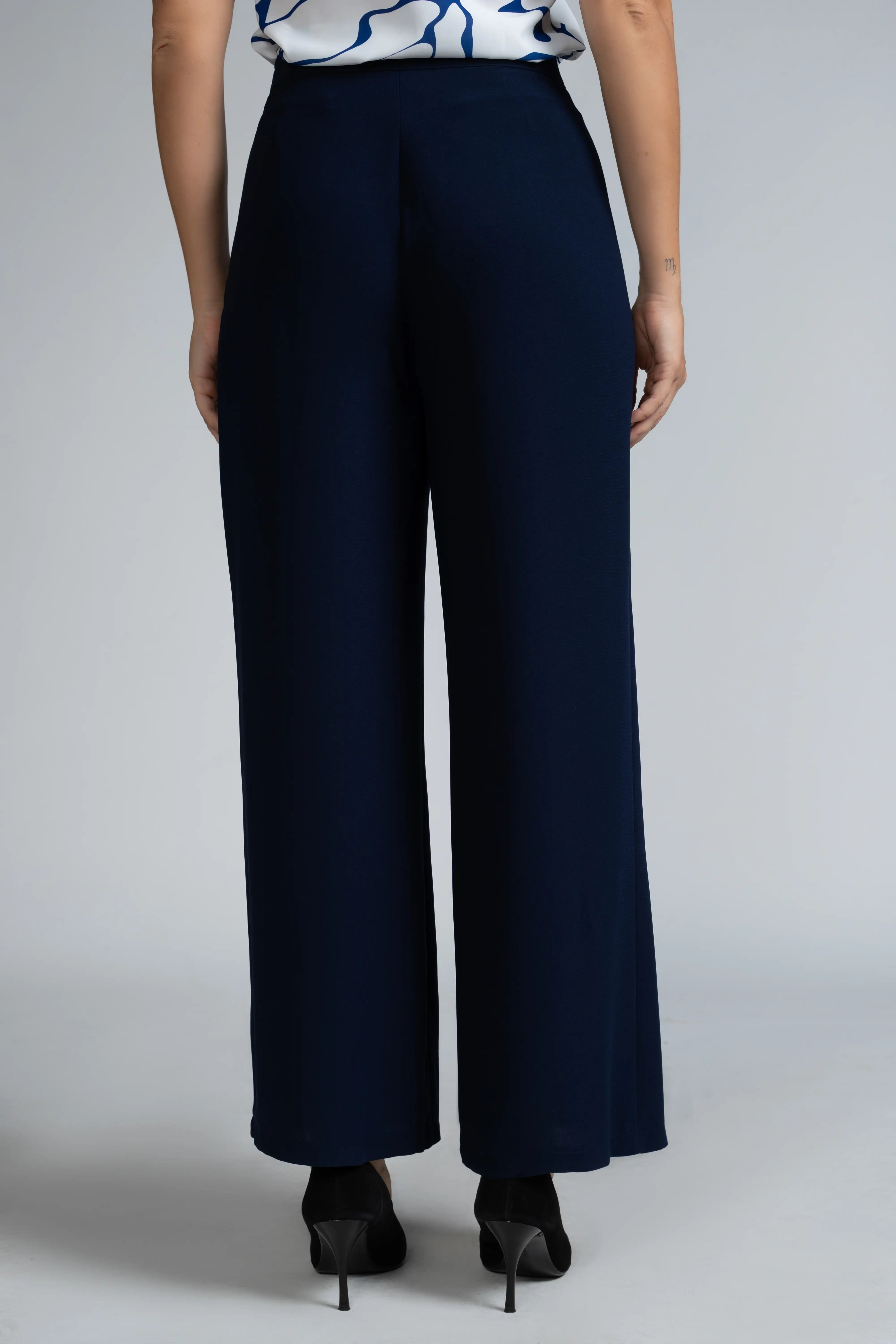 WIDE LEG SIDE ZIPPER PANT - 1723