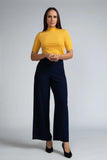 RIBBED HIGH NECK KNIT TOP- 1739