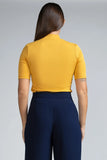RIBBED HIGH NECK KNIT TOP- 1739
