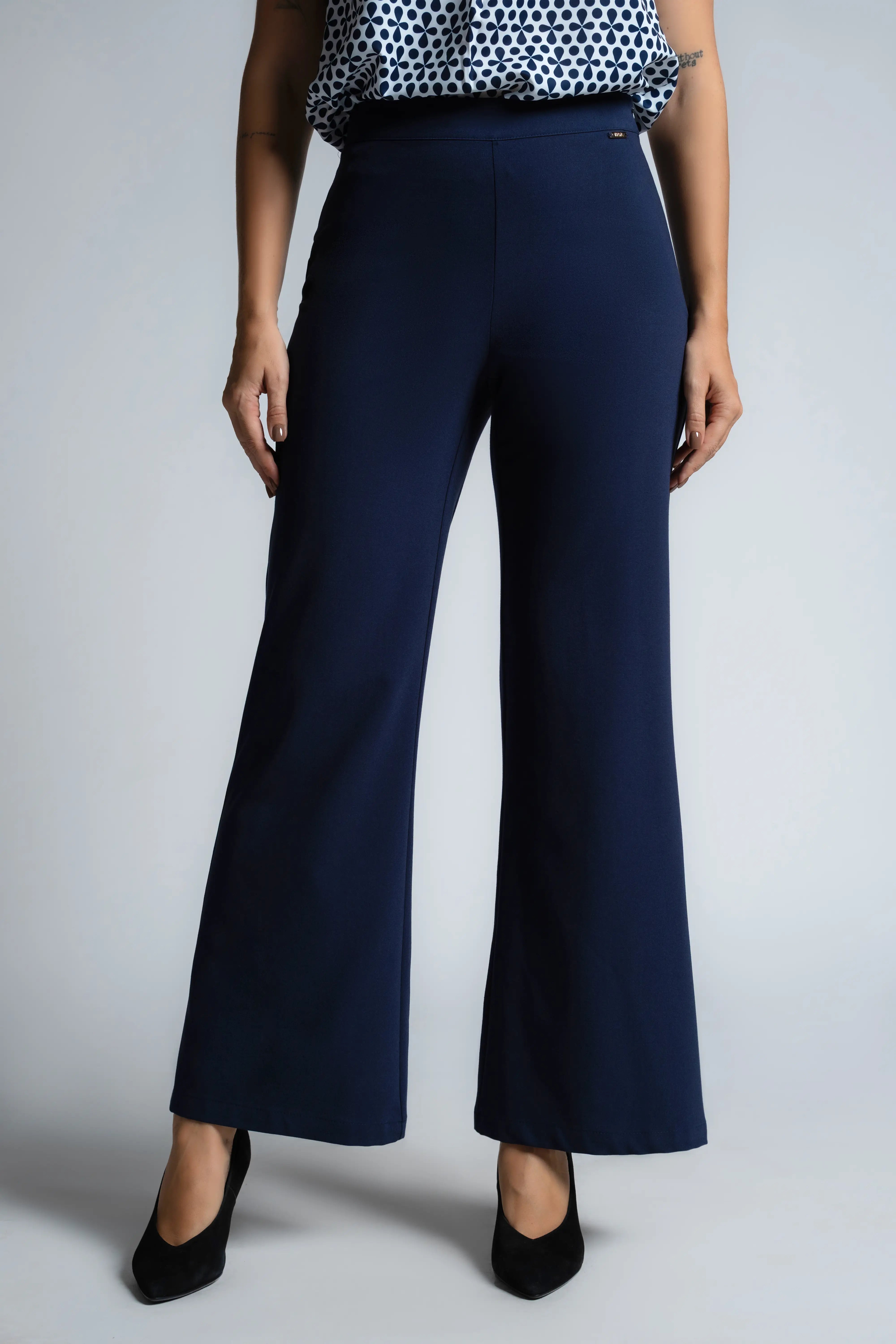 HIGH-WAIST WIDE LEG WORK PANTS - 1711