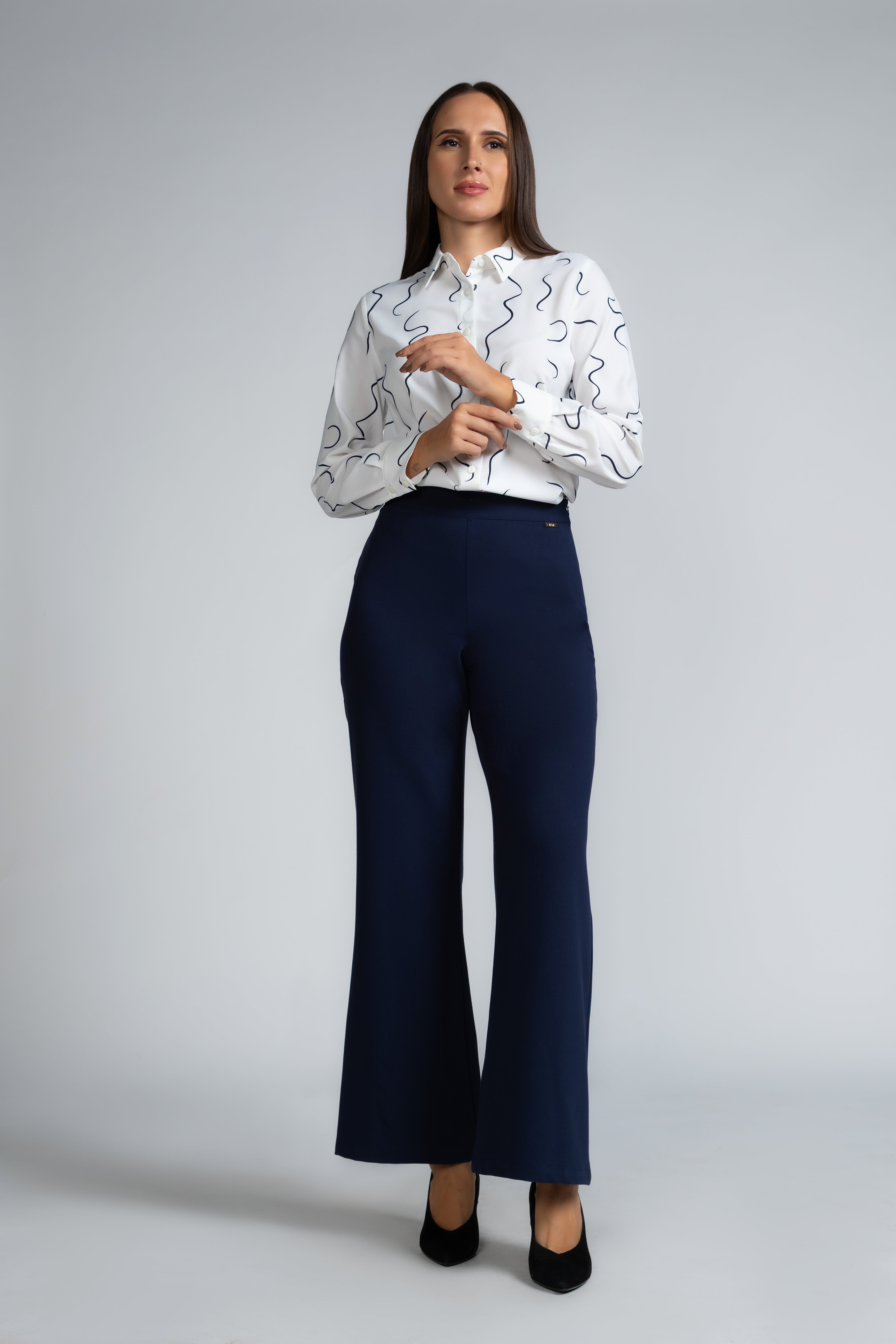 PRINTED LONG SLEEVE COLLAR SHIRT - 1656 SPRIN