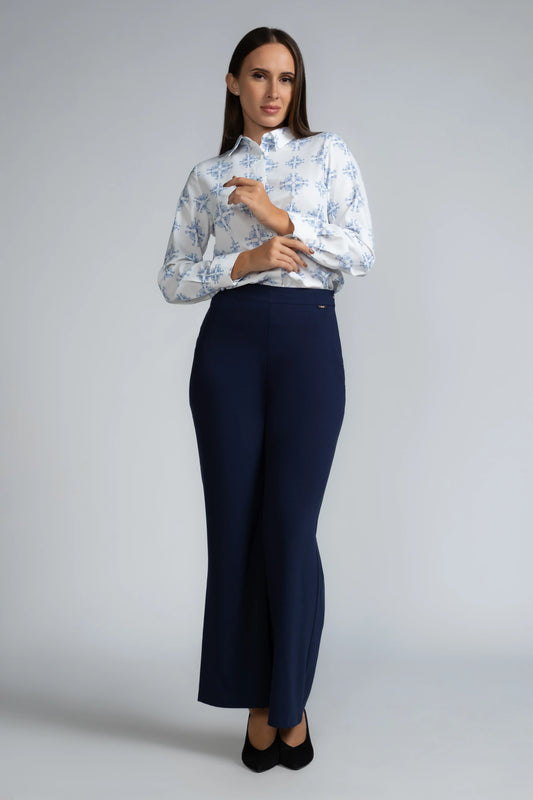 HIGH-WAIST WIDE LEG WORK PANTS - 1711