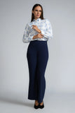 HIGH-WAIST WIDE LEG WORK PANTS - 1711