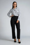 PRINTED LONG SLEEVE COLLAR SHIRT - 1734