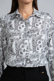 PRINTED LONG SLEEVE COLLAR SHIRT - 1734