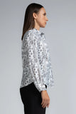 PRINTED LONG SLEEVE COLLAR SHIRT - 1734