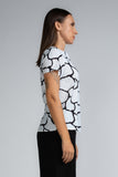 SHORT SLEEVE ROUND NECK TOP - 1660