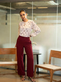 WIDE LEG SIDE ZIPPER PANT - 1723