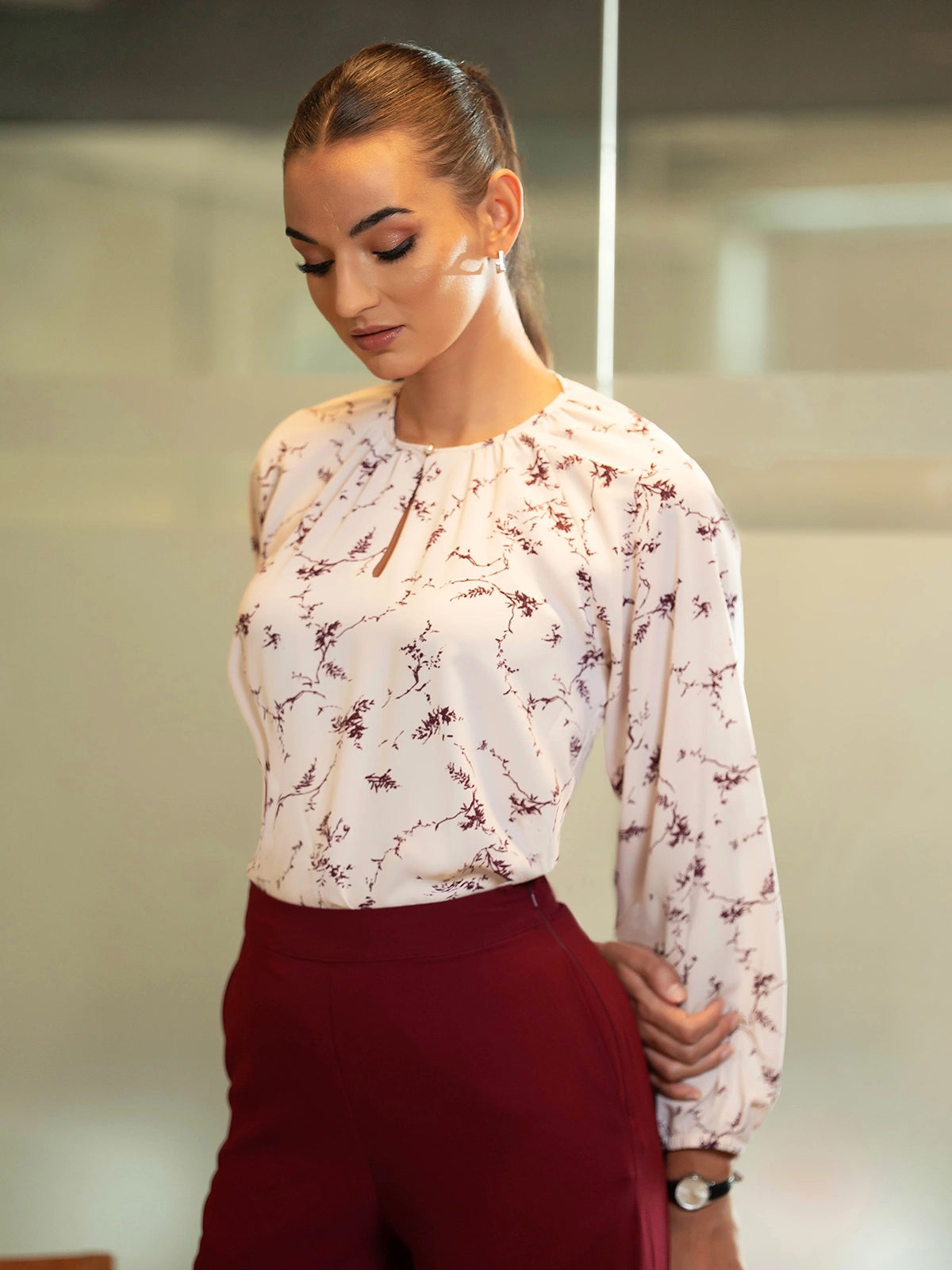 WIDE LEG SIDE ZIPPER PANT - 1723