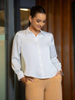 SATIN COLLAR LONG SLEEVE SHIRT- 1647