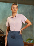 SOLID SHORT SLEEVE TOP - 1628