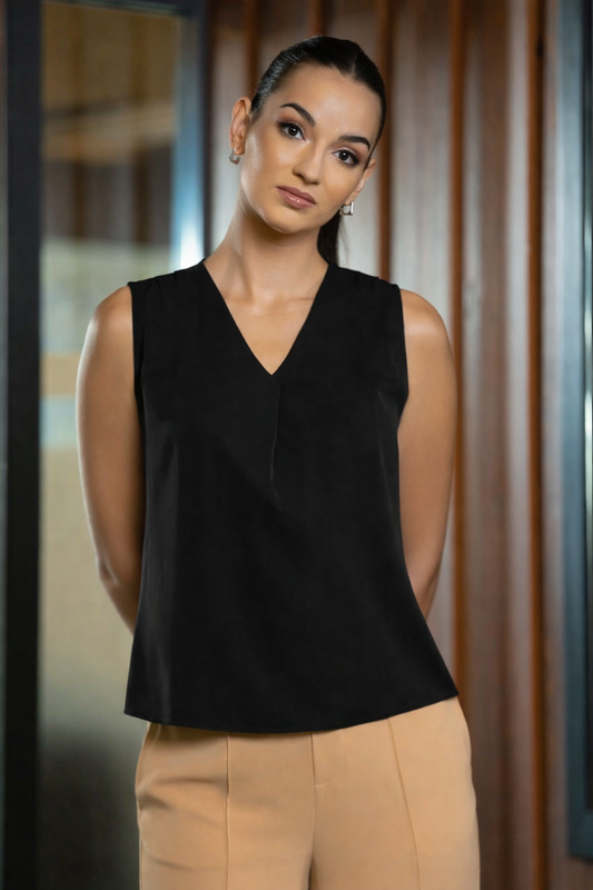 SOLID FRONT PLEAT TUNIC - 1636