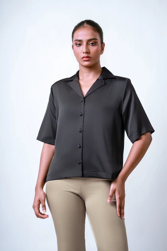 CAMP COLLAR WORKWEAR BLOUSE - 1735