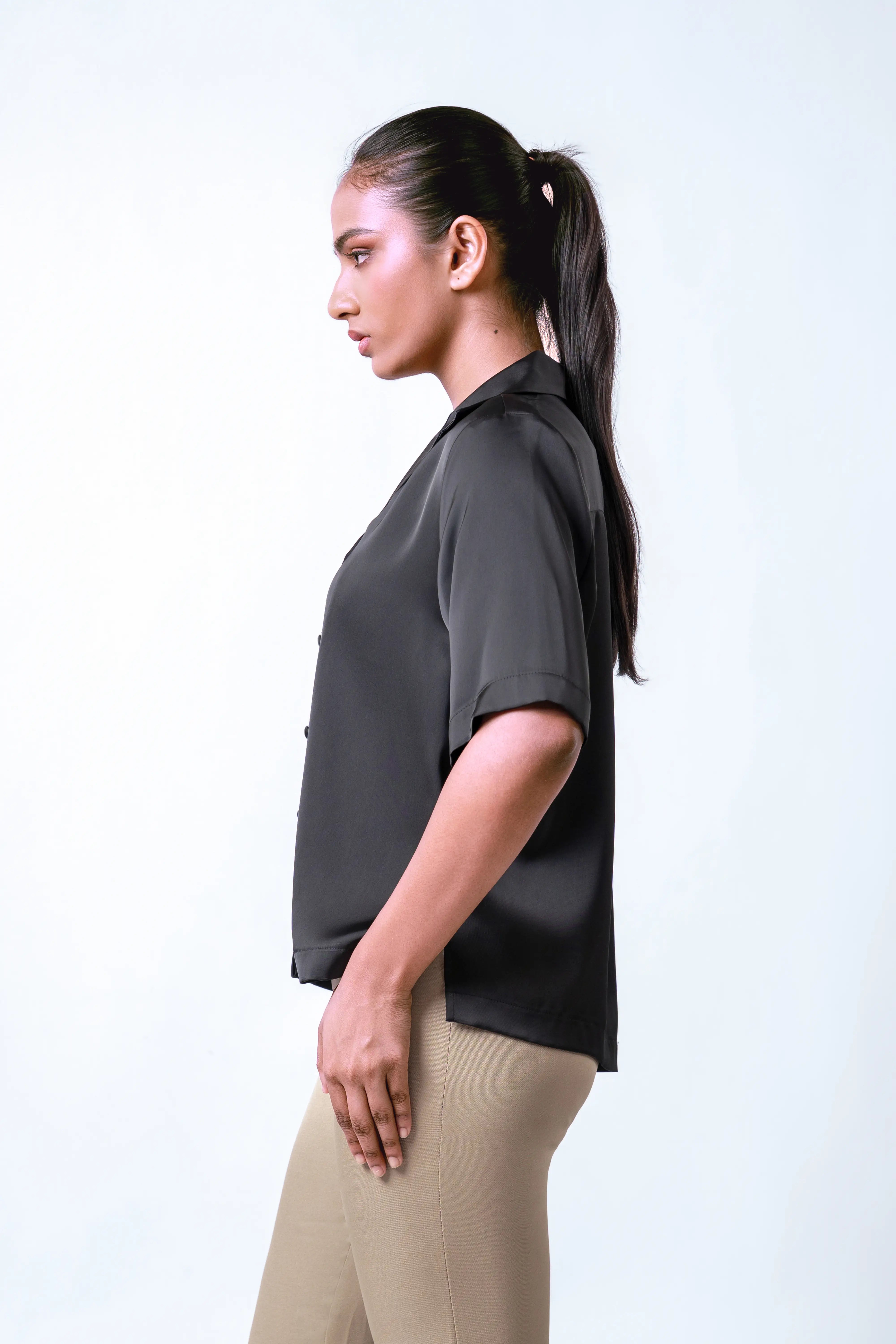 CAMP COLLAR WORKWEAR BLOUSE - 1735