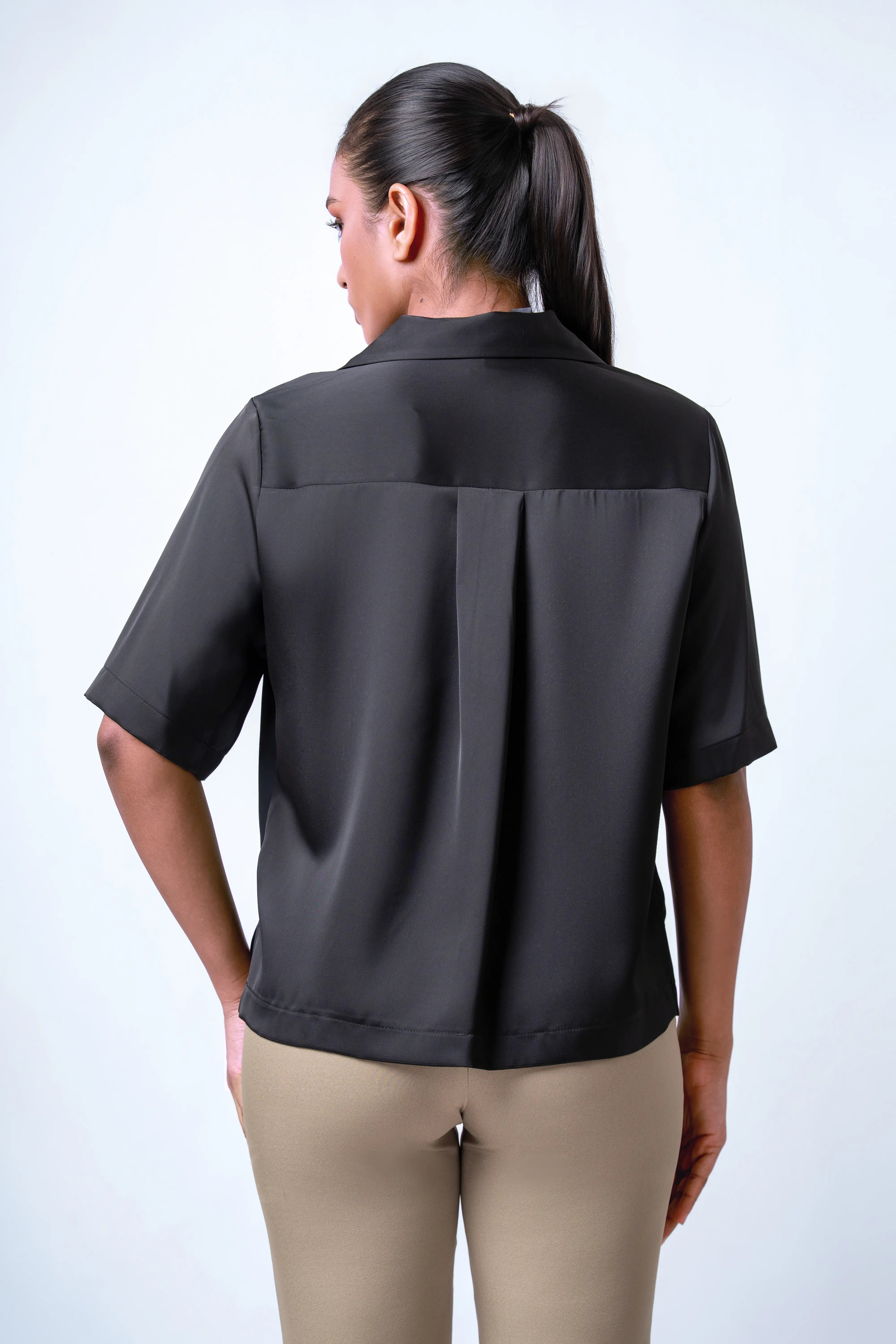 CAMP COLLAR WORKWEAR BLOUSE - 1735