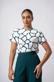 SHORT SLEEVE ROUND NECK TOP - 1660