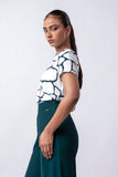 SHORT SLEEVE ROUND NECK TOP - 1660