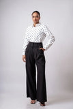 PRINTED LONG SLEEVE COLLAR SHIRT - 1734