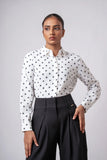 PRINTED LONG SLEEVE COLLAR SHIRT - 1734