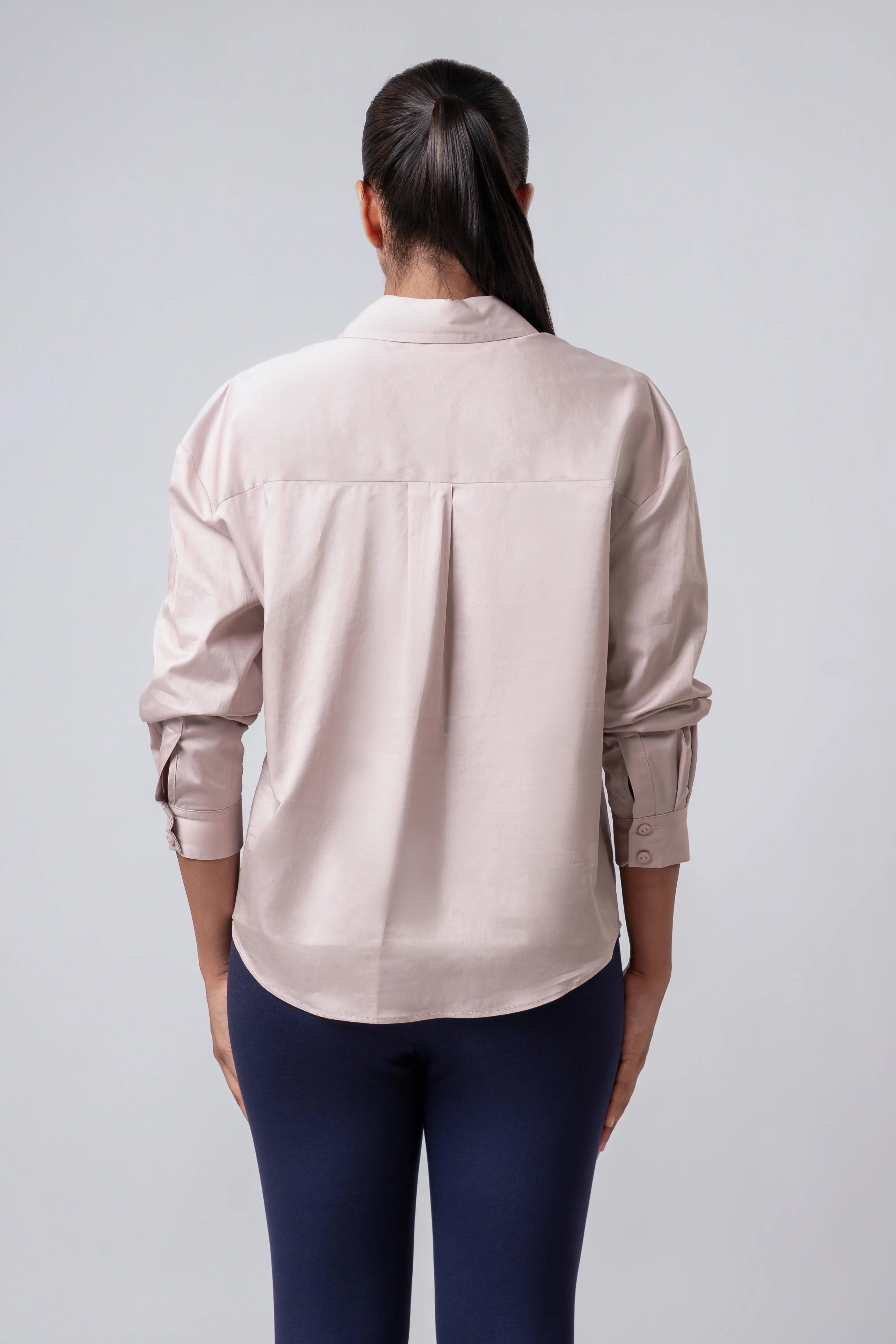 COTTON SATIN OVERSIZED SHIRT - 1709